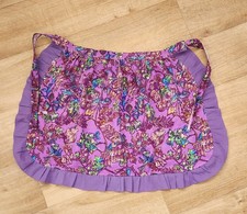 Genuine 1950s 1960s Purple Floral half apron (80)