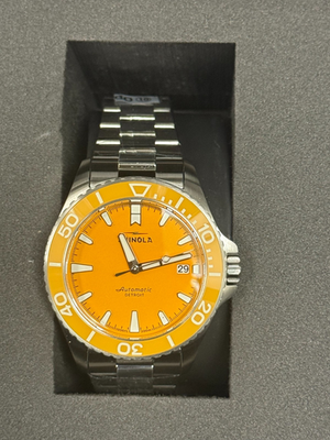Shinola Monster Lake Huron 39mm Orange Dial Watch S0120484242 | eBay