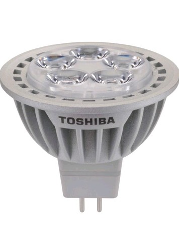 10 X Toshiba MR16 4W ECORE LED Spotlight Bulb 12V (GU5.3) Warm White, 25000hrs!