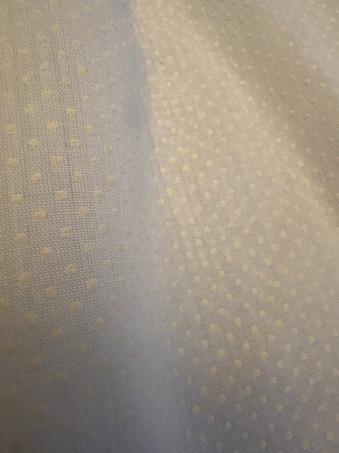 Vintage 70s White Dotted Swiss S Maternity Sleeveles Top Tie Neck Detail Texture - Picture 2 of 4