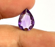 3Ct. 14x10x5 MM, Natural Amethyst Faceted Cut Pear Gemstone for Jewelry Making
