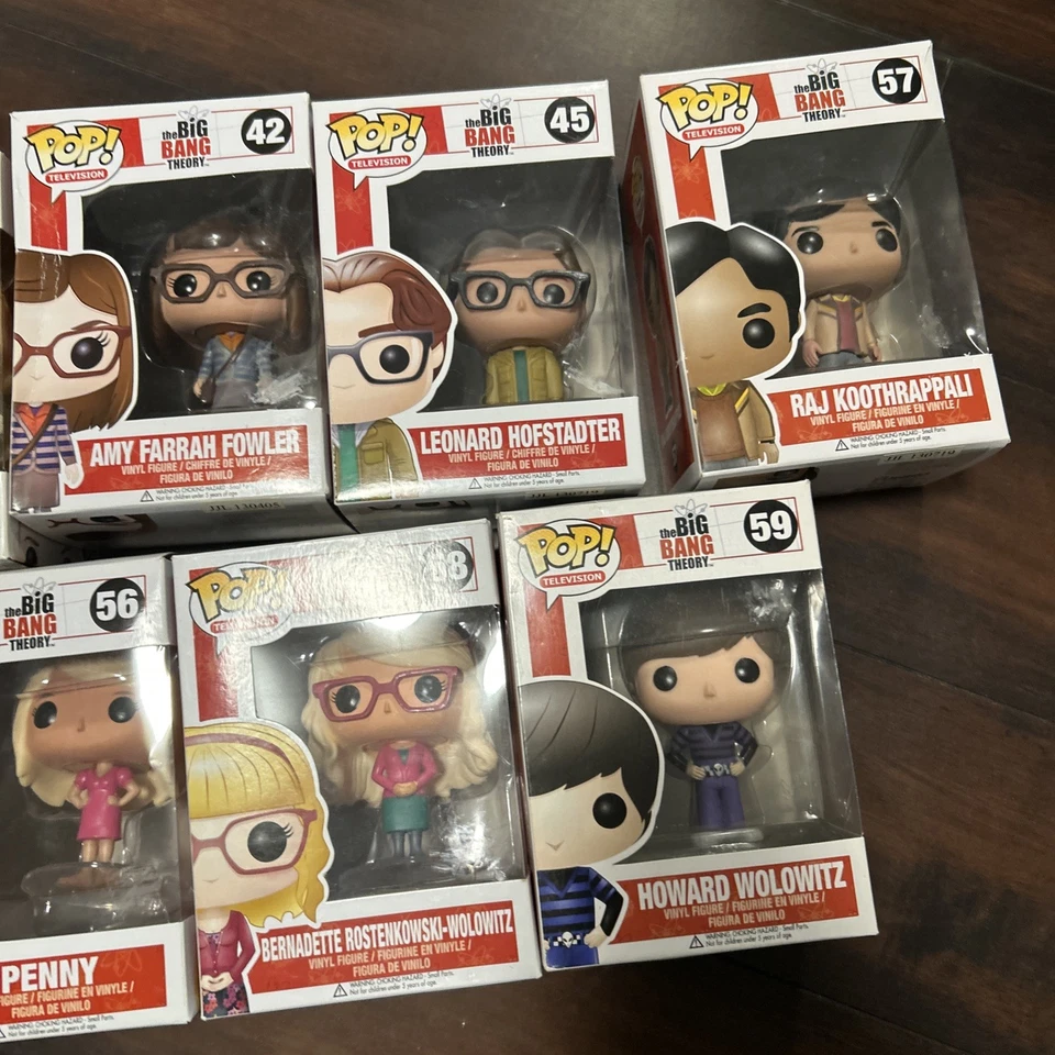 7 - FUNKO Pop Big Bang Theory Vaulted Sheldon Amy Leonard Raj Bernadette Howard - Image 3 of 4