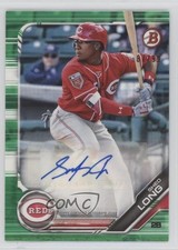 2019 Bowman Prospect Auto Green 87/99 Shed Long #PA-SL Auto 1ar1