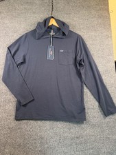 Vineyard Vines Boys Edgartown Long Sleeve Hoodie Tee Size Large 16 Navy Pocket