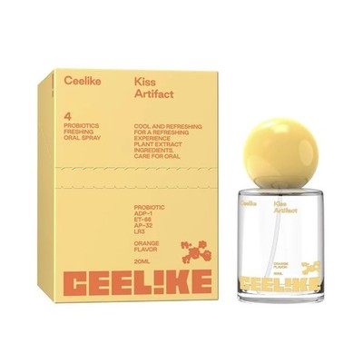 Ceelike Probiotic Mouth Spray - Fresh Breath Oral Spray Orange Flavor - 20ml