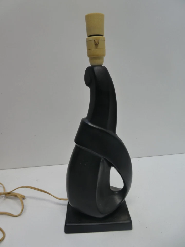 VINTAGE ELLIS POTTERY CONTEMPORARY ABSTRACT MID CENTURY 1960s TABLE LAMP BASE - Image 4 of 4