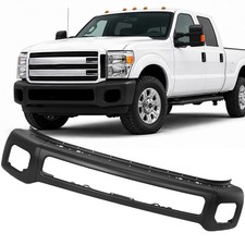 For 2011-2016 Ford F250 F350 Super Duty Front Bumper Face Bar W Fog Hole Black For 2011-2016 Ford F250 F350 Super Duty Front Bumper Face Bar W Fog Hole Black