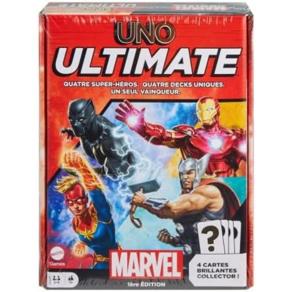 Uno Ultimate Marvel Kartenspiel - Superhelden-Design: Captain Marvel Iron Man-image