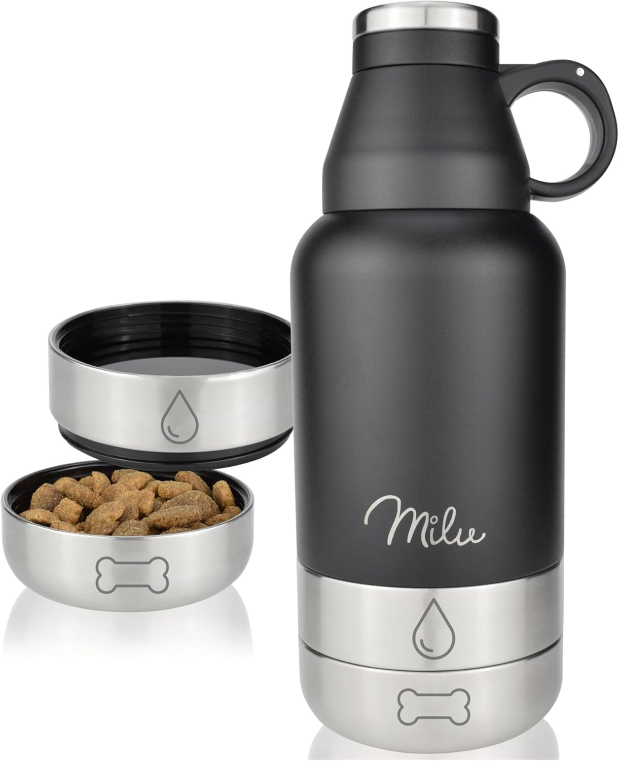 Bottiglia Cane 950ml Acciaio Inox - Accessorio Viaggio Auto e Camper