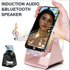 5 IN 1 Wireless Induction Audio Bluetooth Speaker, 360  Rotation Stand with LED