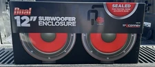Metra TCBX-212 - 12" Dual Sealed Subwoofer Enclosure - Charcoal - BRAND NEW