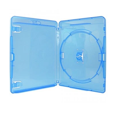 Boîtier rangement 1 BLU-RAY épais. 14mm Bleu 170x135x14mm - Photo 1/2