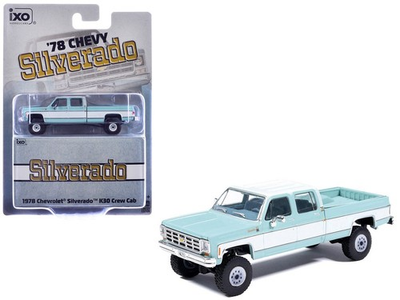#ad IXO Model 1:64 1978 Chevrolet Silverado K30 Crew Cab Fleetside Lifted Blue White $18.99