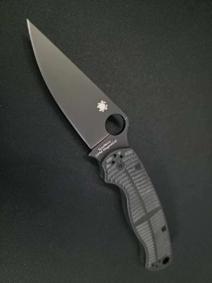 Spyderco Paramilitary 2 Salt MAGNACUT DLC Blade Black G10 Handles PM2 - Image 3 of 3
