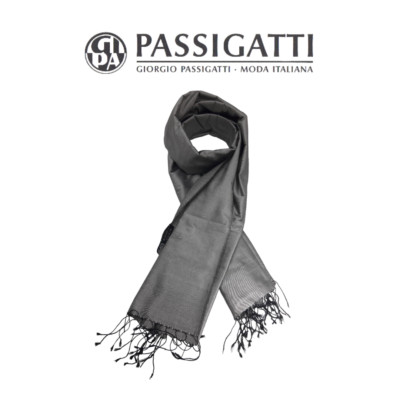 Damen Stola aus Seide, Silber, 63720 Passigatti