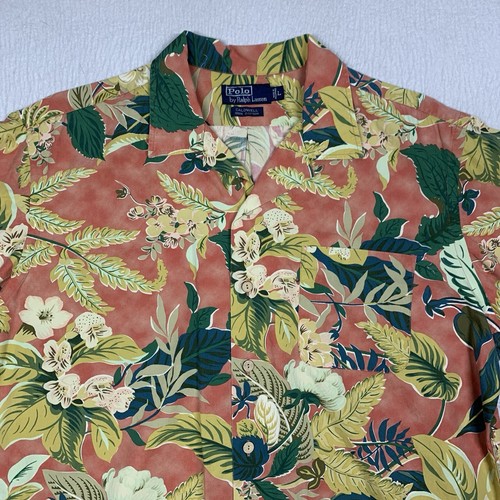 Vintage Polo Ralph Lauren Caldwell Shirt Hawaiian Mens Large Multicolor Floral - Picture 2 of 7
