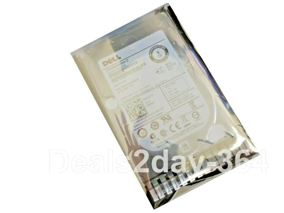 Dell 9W5WV 09W5WV 1TB 7.2K 2.5" SAS Drive W/ Caddy Tray not for laptops or ps4 - Image 2 of 4