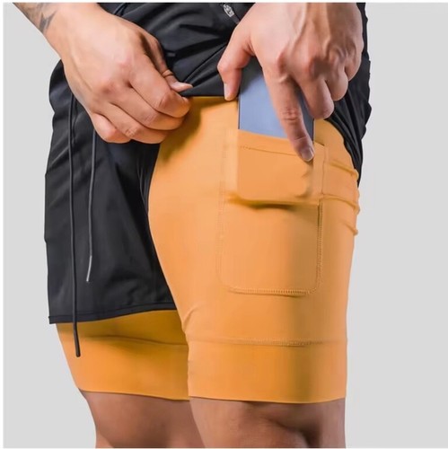 Sporthose Herren Kurz 2-in-1 ,Laufshorts Perfekt für Running &Fitness Training ✅ - Bild 15 von 17