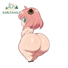 EARLFAMILY 5.1" Anya Ass Car Stickers Interesting Waterproof Trunk RV DIY Decals
