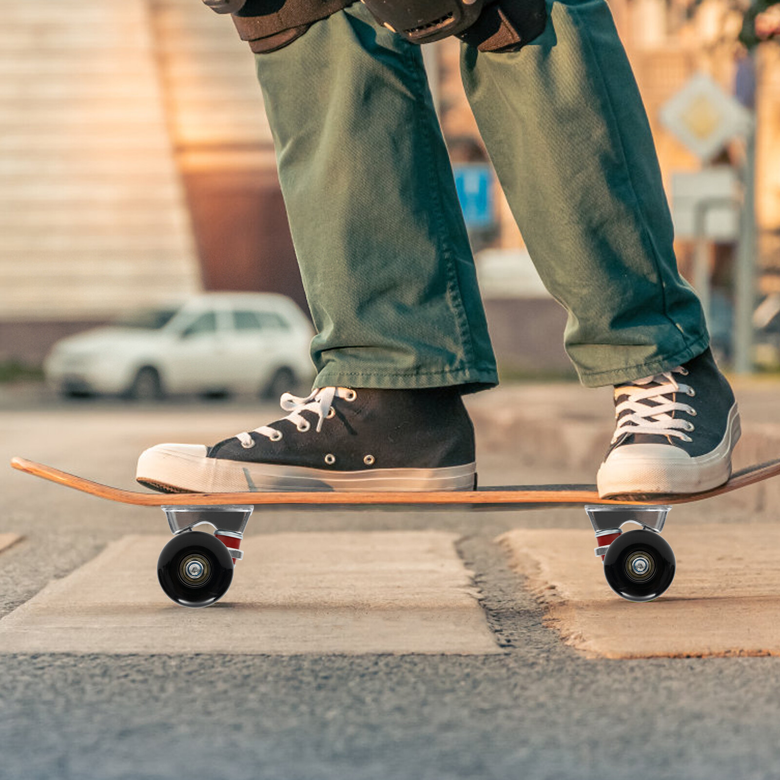 2x Complete Skateboard Trucks and Wheels Combo Set Longboard Cruisers Wheels Kit