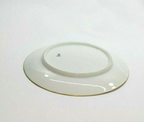 Antique Silesia Porcelain Hand Painted Blackberries Gold Gilt Cake Plate Platter - Picture 7 of 12