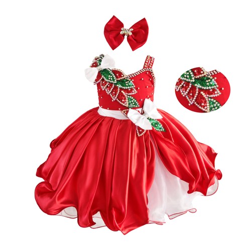 Jenniferwu Baby Girls Pageant Lace Embroidery Dresses Flower Wedding Dress