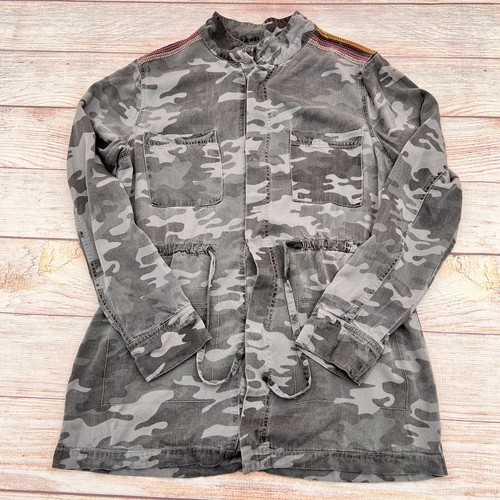 Knox Rose Lightweight Jacket Women's Gray Camouflage Embroidered Size M - Picture 9 of 14