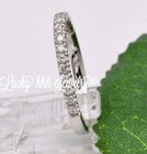 14k Solid White gold Natural Diamond Anniversary band ring 0.26 ct u prong — photo 5
