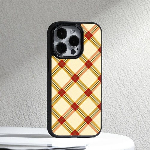 yellow fabric checkered art For Samsung A15 A16 S23 S24 S25 Ultra FE Impact Case - 第 17/25 張圖片