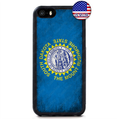 South Dakota Grunge State Flag Case Cover iPhone 17 16 15 14 13 12 Pro Max Plus