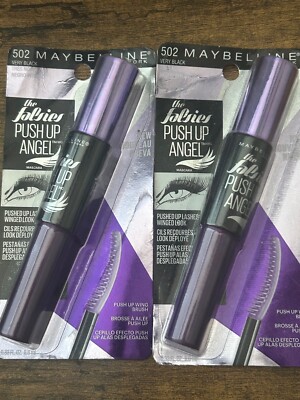 Maybelline The Falsies Push Up Angel Washable Mascara, Very Black 502 - 2 Pack