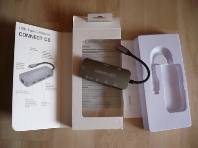 TERRATEC CONNECT C8 USB C auf USB 3.0 HDMI Kartenleser Adapter