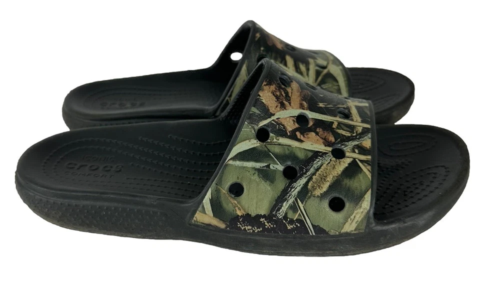 Crocs x Realtree Men's Size 6 Rubber Slides Camo Print Dual Comfort - Image 3 of 4