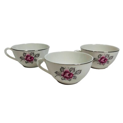 Vintage Royal Jackson Parisienne ''Normandy Rose''  Tea and / or Coffee Cups - 3