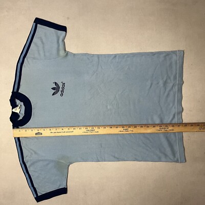 希少 両面 80's adidas L/S Logo ringer Tee Vintage 80s Adidas Trefoil Ringer 3 Stripes T Shirt L | eBay