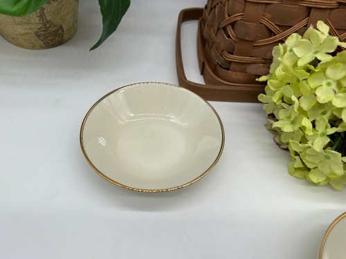 "Tazón de fruta/salsa Johann Haviland China Bavaria 4 elegancia banda de oro marfil 4 7/8" - Imagen 5 de 11