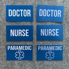 Doctor,Nurse,Rettungssanitäter Blau & Weiß Oder Reflektierend Medic Für Ubacs &
