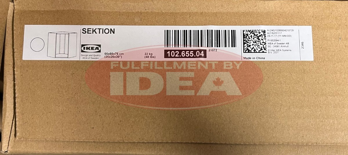 Brand New IKEA SEKTION Corner Wall Cabinet Frame in White