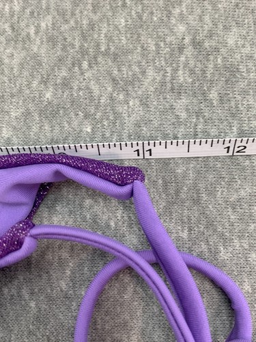 Zaful Sparkle String Bikini Tankini Swimsuit Bottoms Women S Purple Reversable - Picture 10 of 13