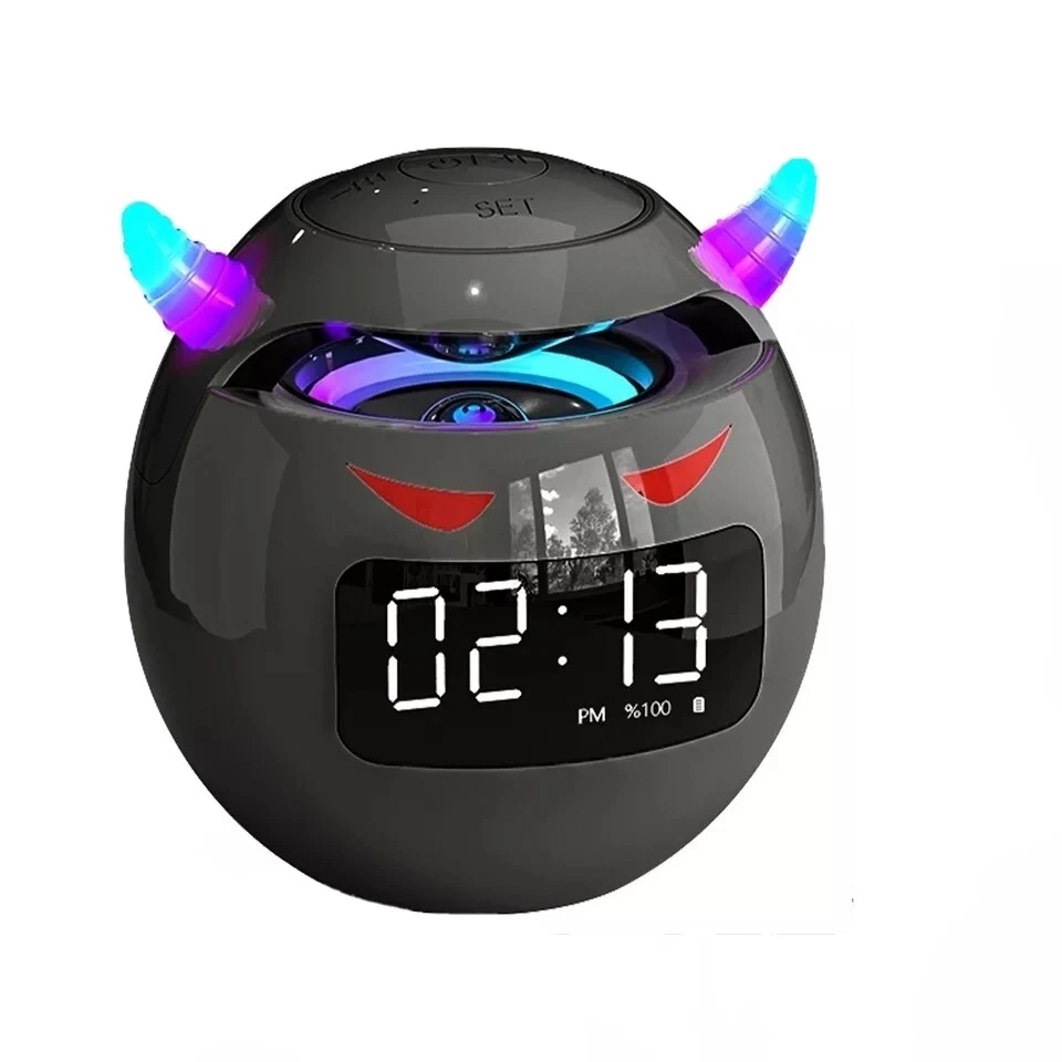 Altavoz Bluetooth Reloj Despertador Digital Led Reproductor Musica