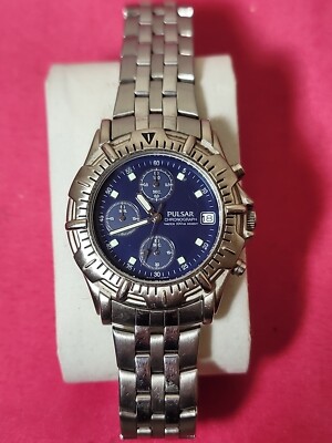 Vintage Seiko Pulsar V657-X018 Broad Arrow Men's  Watch Works!