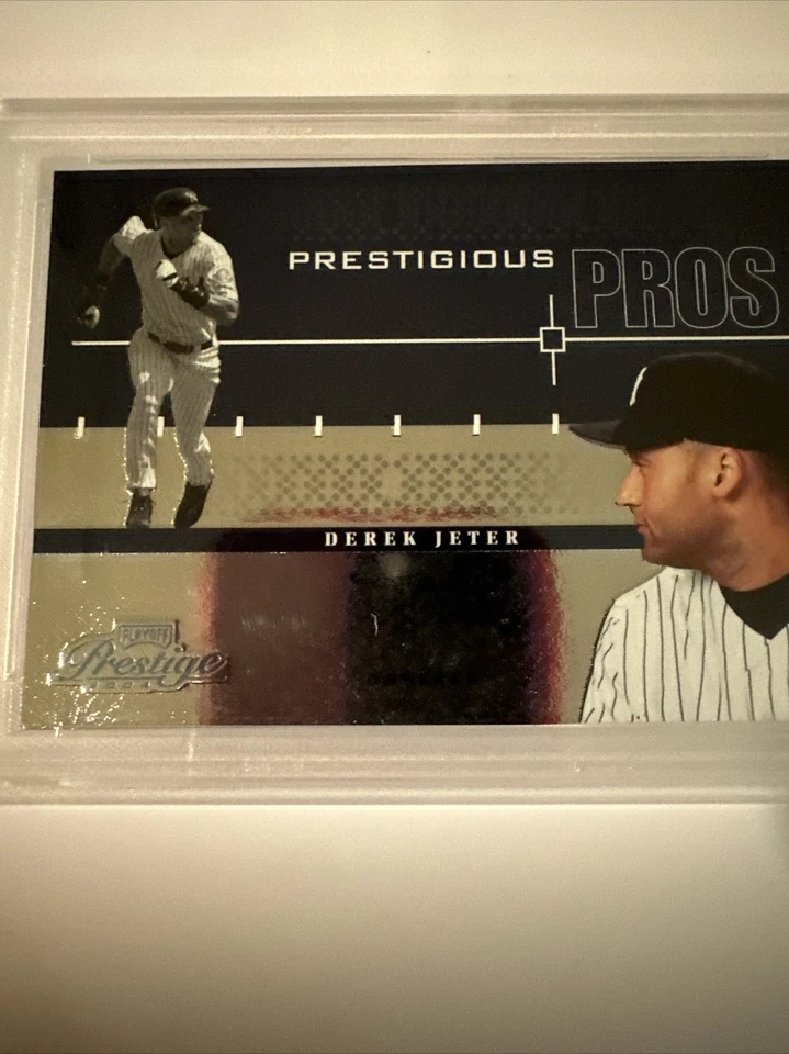 Playoff Prestige Prestigious Pros 2004 #2 Derek Jeter PSA 10 Yankees POP 12 Foto 4 de 4