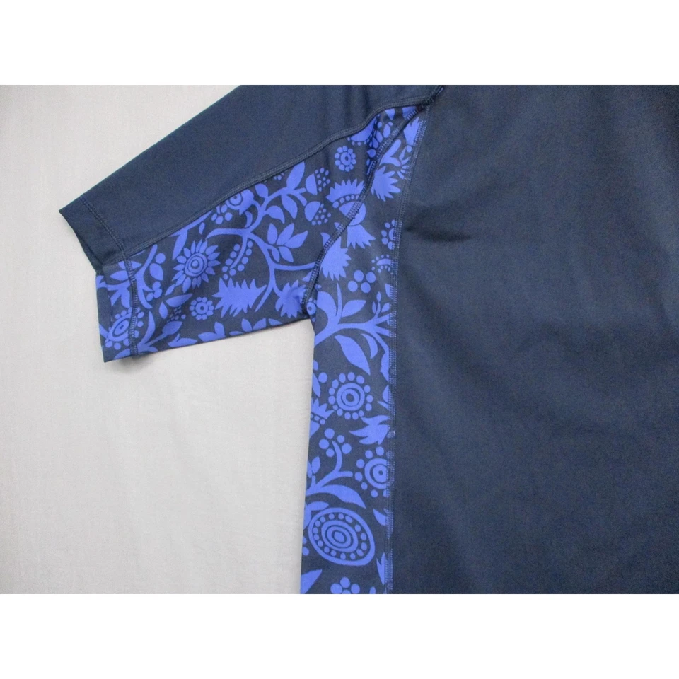 Protector contra erupciones raglán floral azul marino Lands' End unisex manga corta talla pequeña Foto 3 de 4