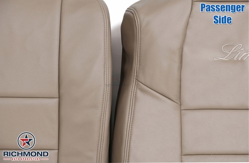 2005 Ford Excursion Limited-Passenger Side Complete LEATHER Seat Covers Tan - Imagen 8 de 12