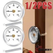 Thermometer Analog 120°C Bimetall Anlegethermometer Rohrthermometer Heizung Rohr