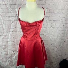 NWT B. darlin Red Spaghetti Strap Mini fit & flare for Cocktail prom sz 13/14