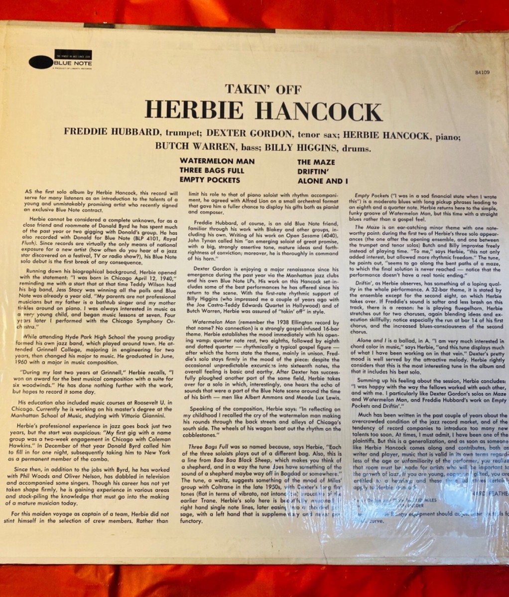 米LP Herbie Hancock Takin Off BST84109 Blue Note /00260 Herbie Hancock – Takin' Off – CD (Digipak, Album, Reissue +