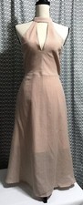 JOA Los Angeles Women’s Halter Backless Maxi Dress Pink Blush Size Large NEW