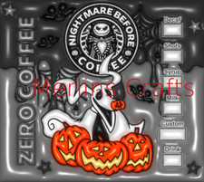 Sublimation Print -Nightmare Coffee- Ready to Press Heat Transfer