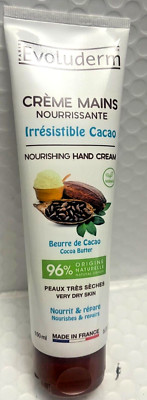 PARIS EVOLUDER NOURISHING HAND CREAM COCOA BUTTER 5.7FLOZ MADE IN FRANCE VEGAN